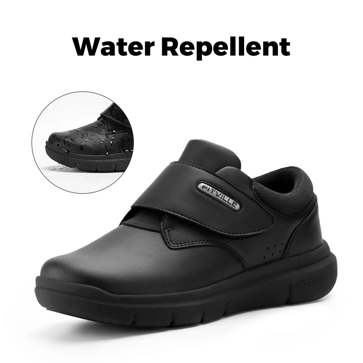 Men's Wide Leather Slip-On Shoes – Lightweight Non-Slip Comfort Shoes