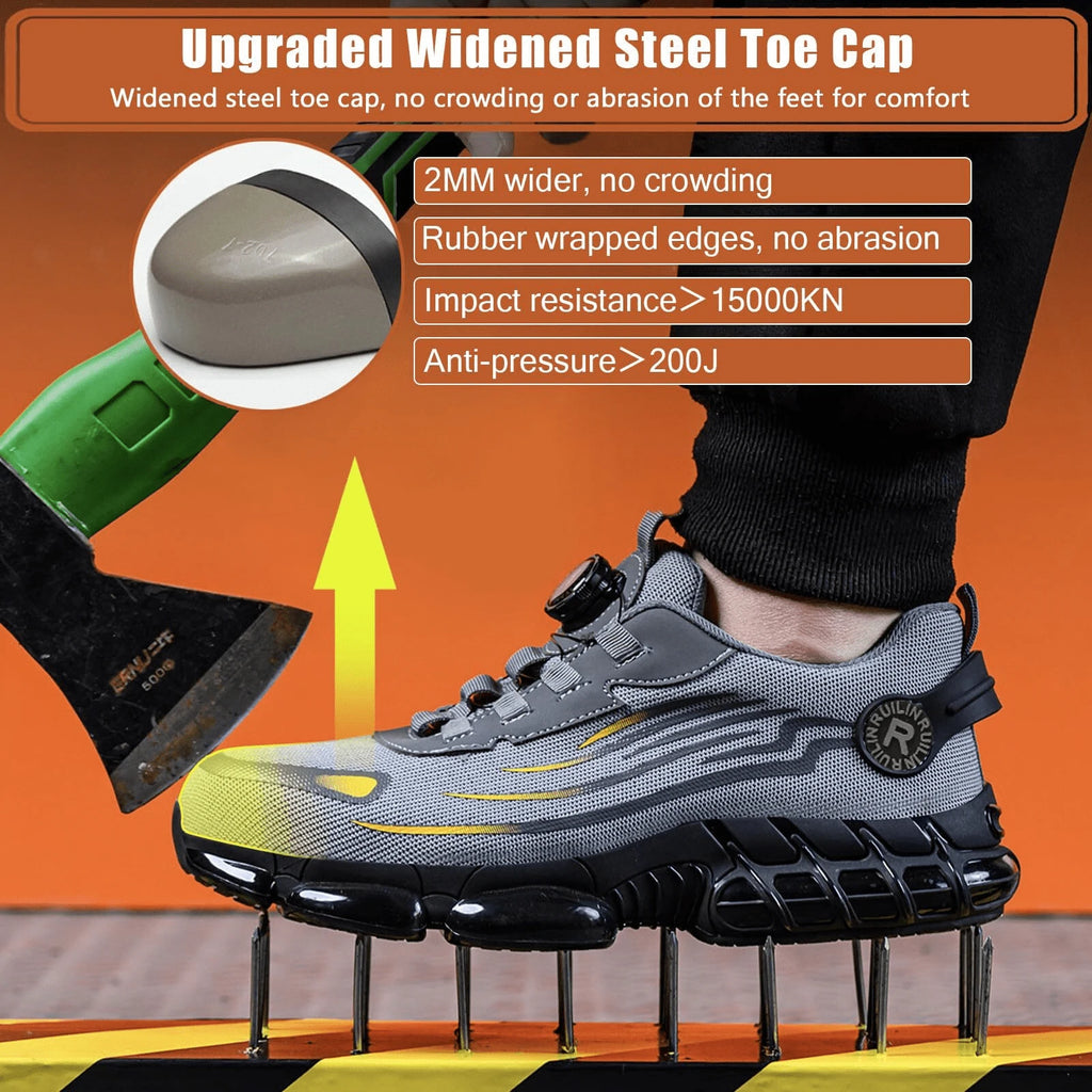 Men's Steel Toe Safety Shoes – Slip-Resistant Protective Work Sneakers