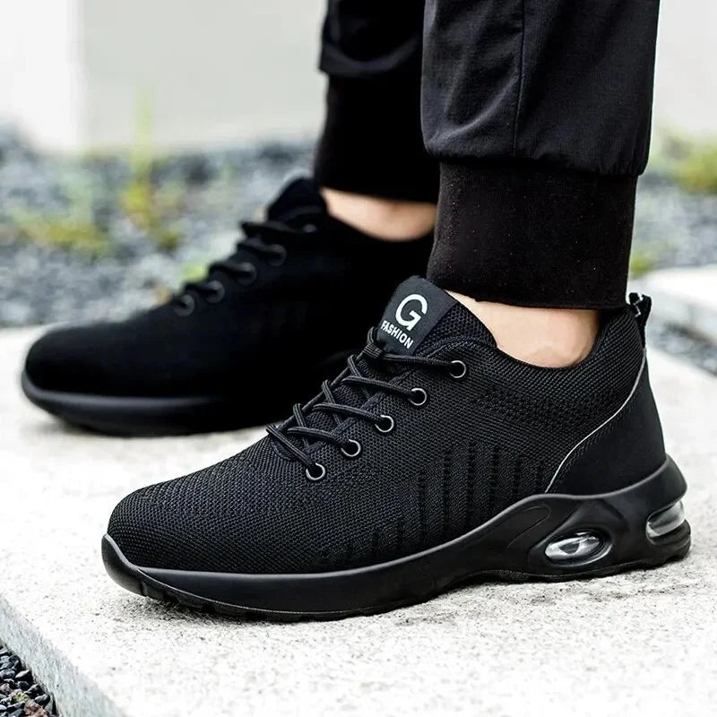 Men's Steel Toe Safety Shoes – Lightweight Breathable Work Sneakers