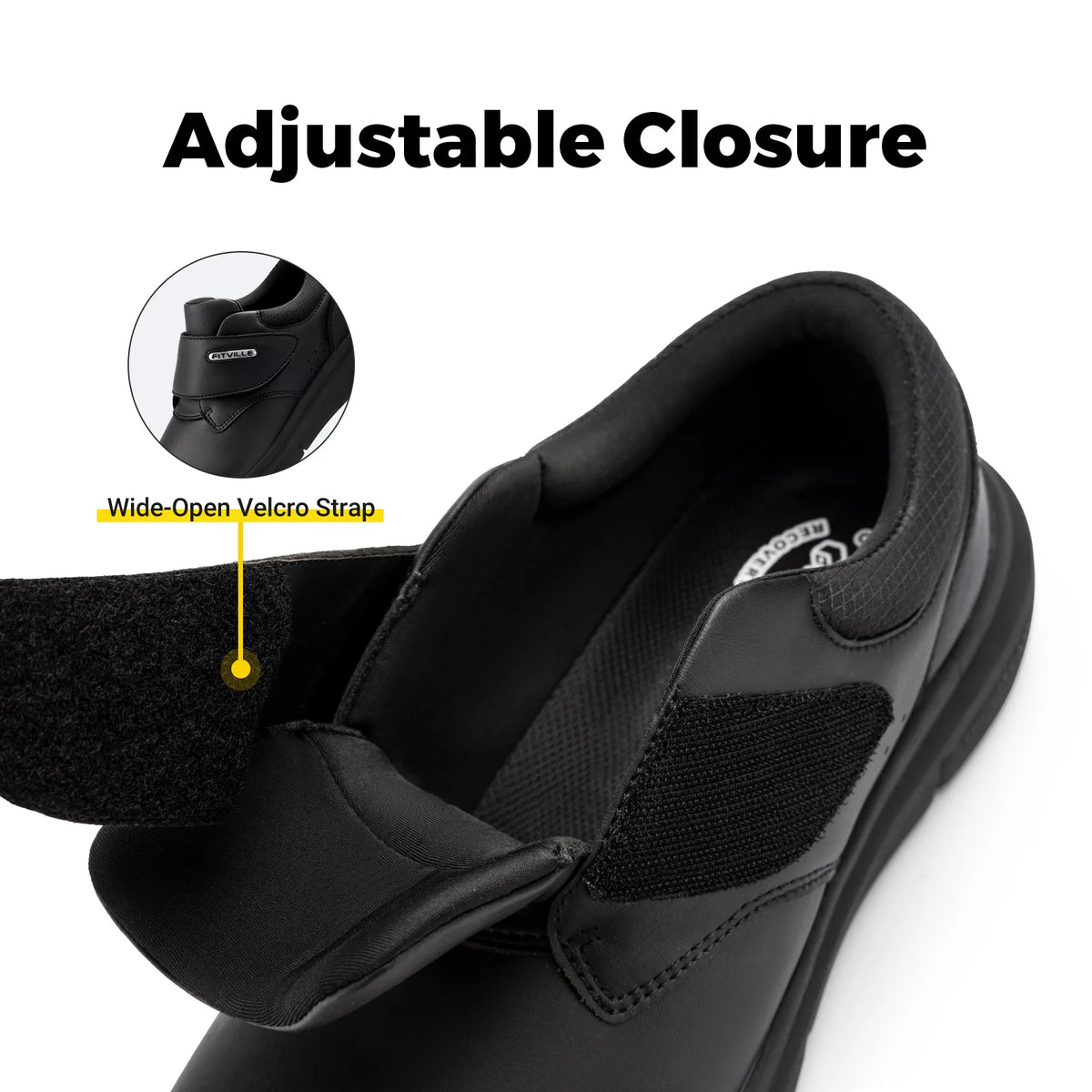 Men's Wide Leather Slip-On Shoes – Lightweight Non-Slip Comfort Shoes