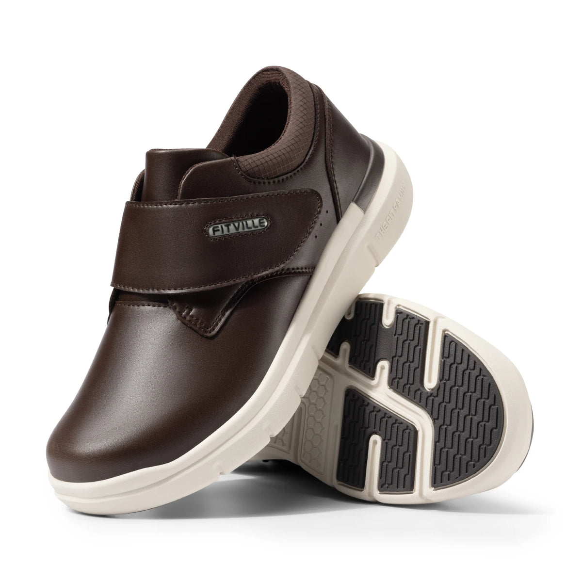 Men's Wide Leather Slip-On Shoes – Lightweight Non-Slip Comfort Shoes