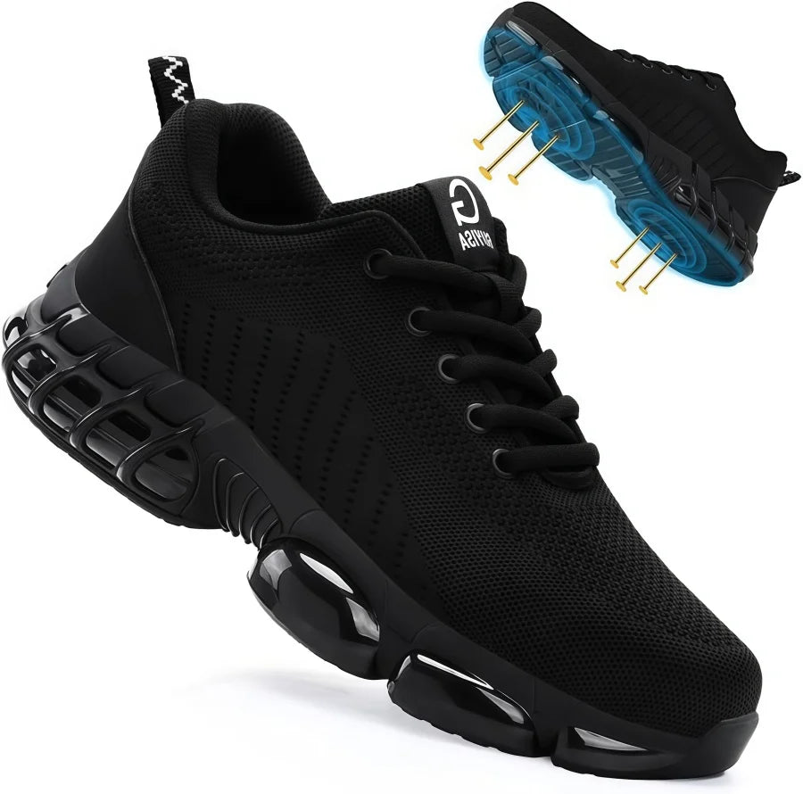 Men's Steel Toe Safety Shoes – Lightweight Breathable Work Sneakers