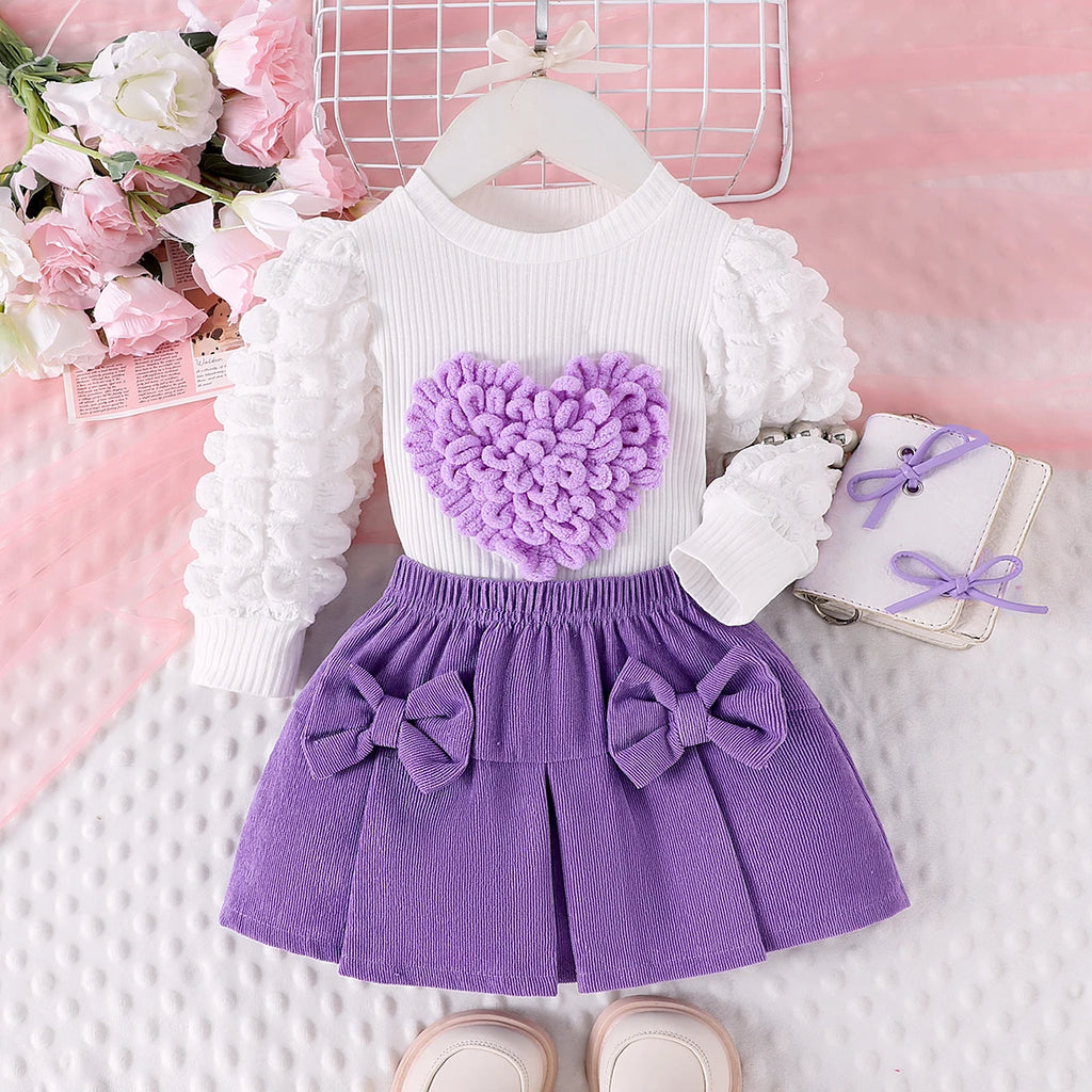 Girls Summer 3-Piece Pajama Set – Short Sleeve Top & Shorts