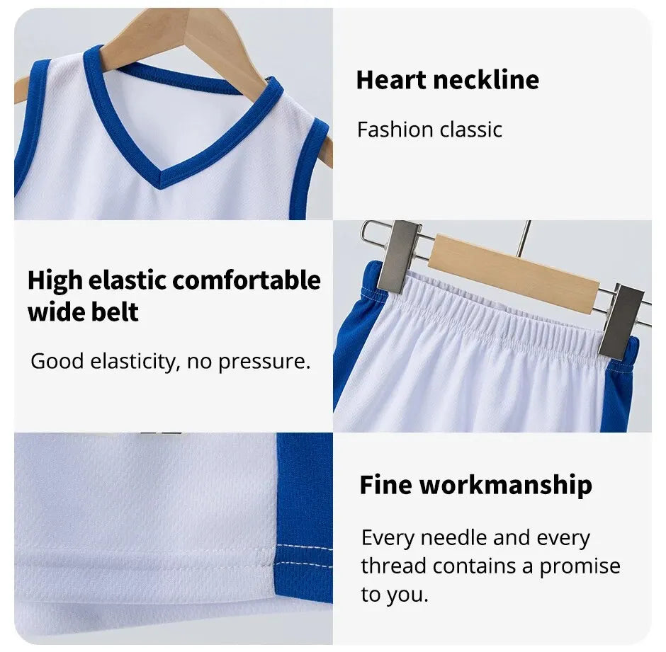 Kids Summer Sports Set – Sleeveless T-Shirt & Shorts 2/4 Piece