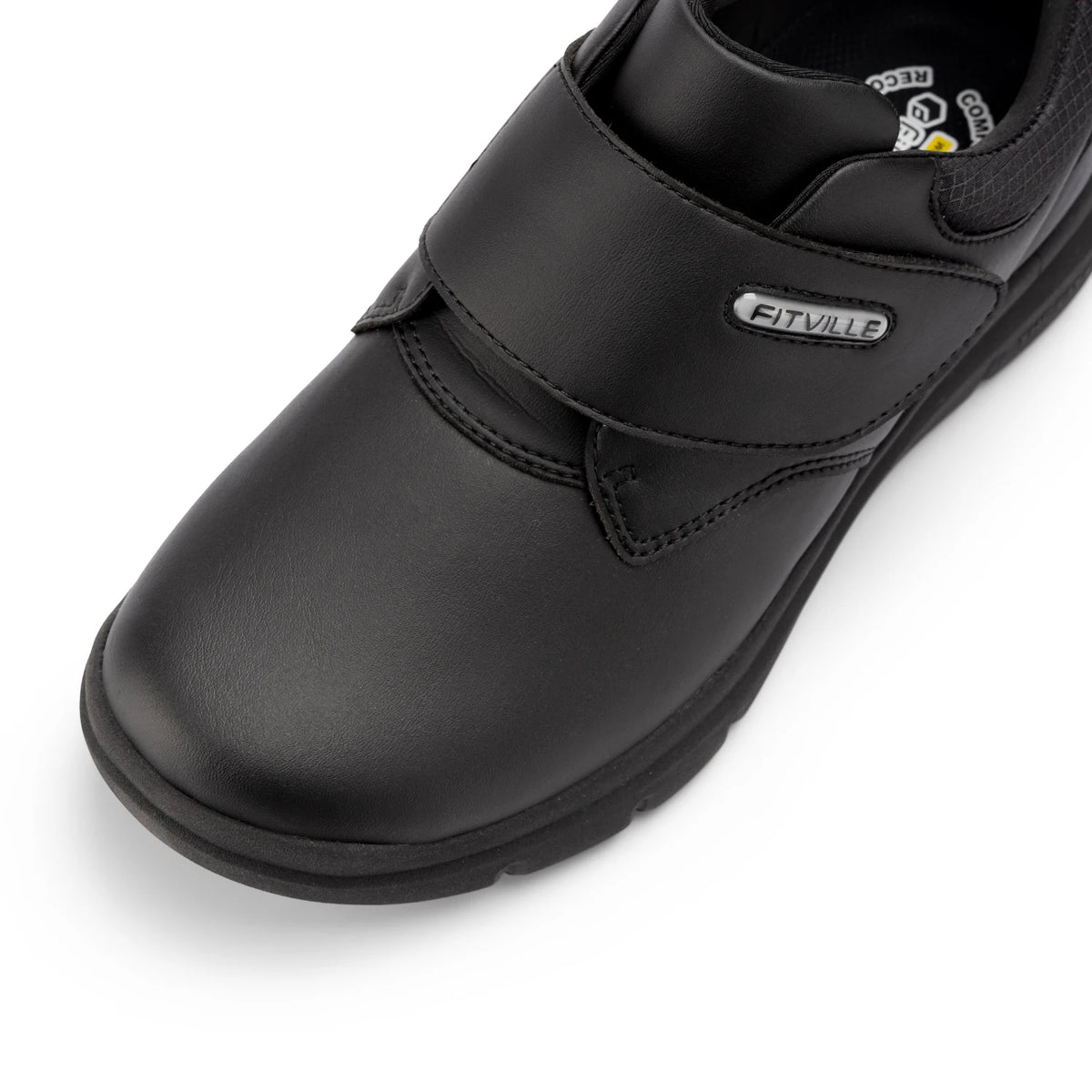 Men's Wide Leather Slip-On Shoes – Lightweight Non-Slip Comfort Shoes