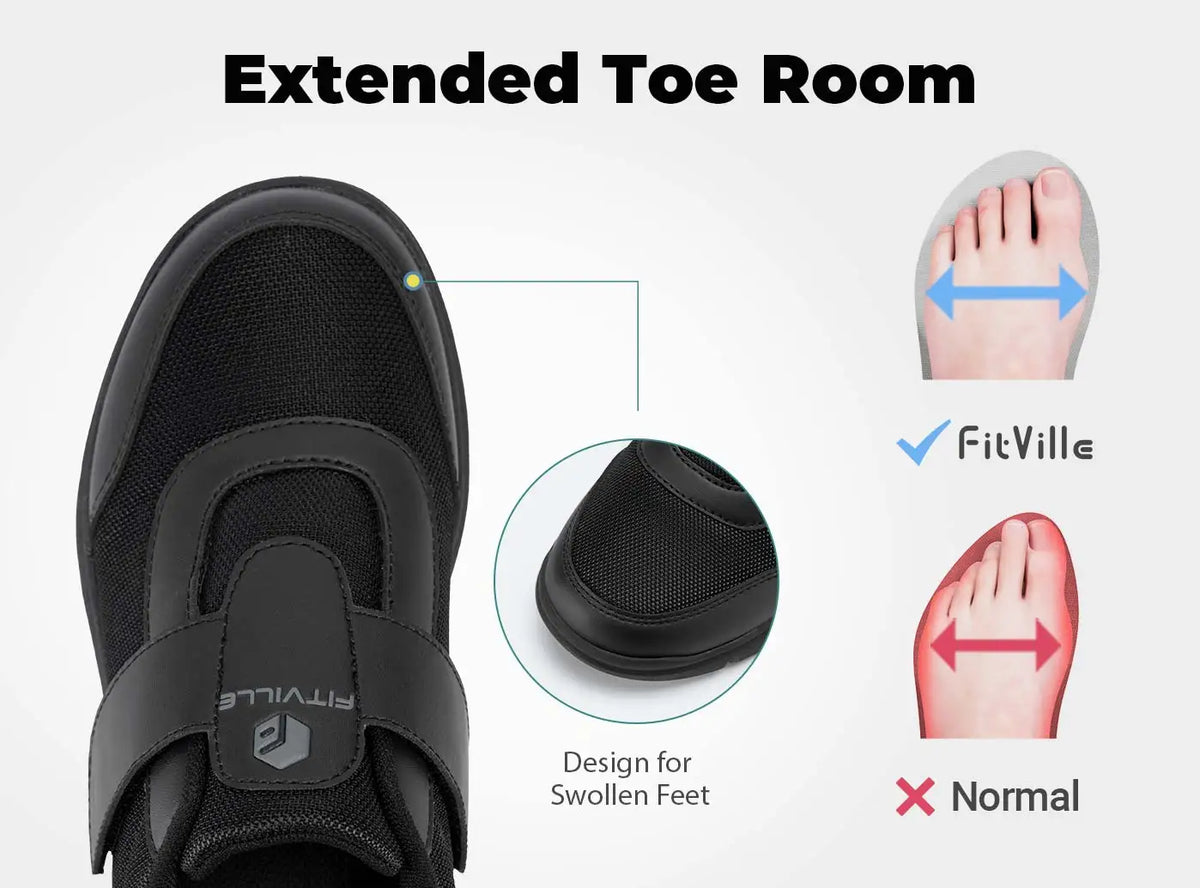 Men's Extra Wide Walking Shoes – Lightweight Casual Comfort Shoes