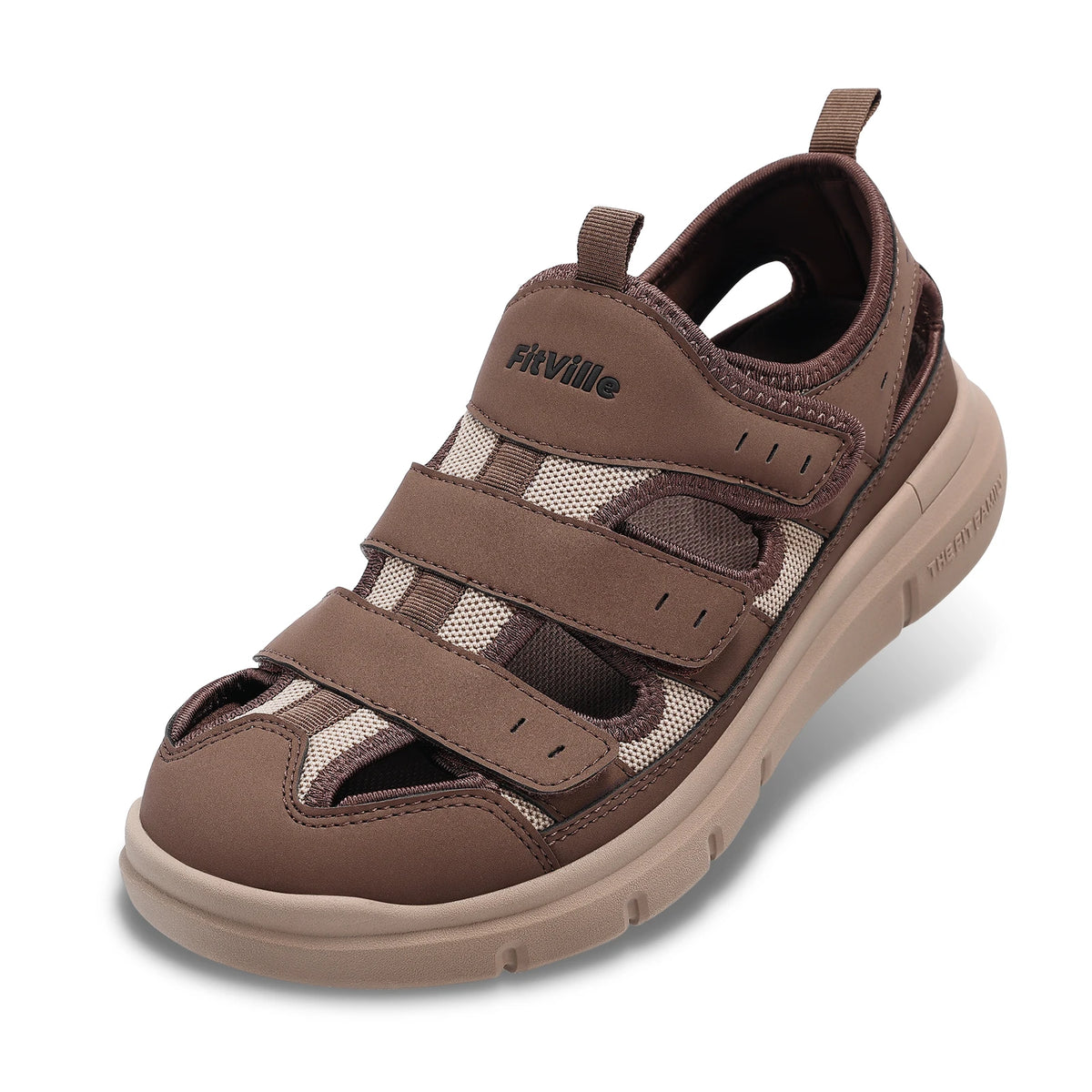 Men's Wide Fit Sandals – Lightweight Breathable Comfort Shoes with Arch Support