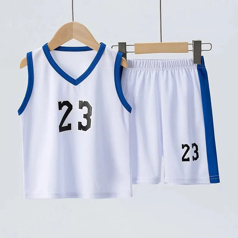 Kids Summer Sports Set – Sleeveless T-Shirt & Shorts 2/4 Piece