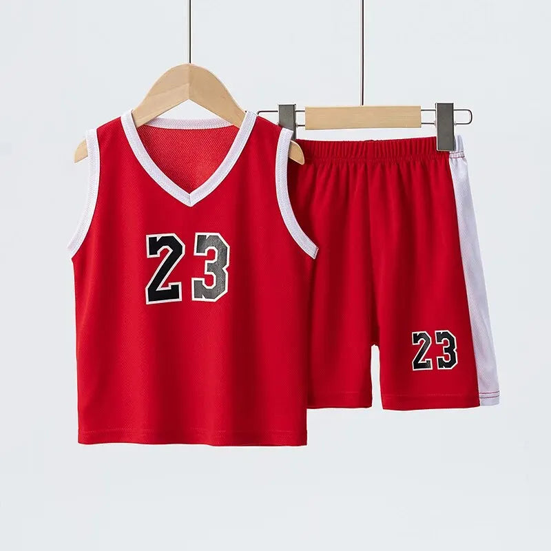 Kids Summer Sports Set – Sleeveless T-Shirt & Shorts 2/4 Piece