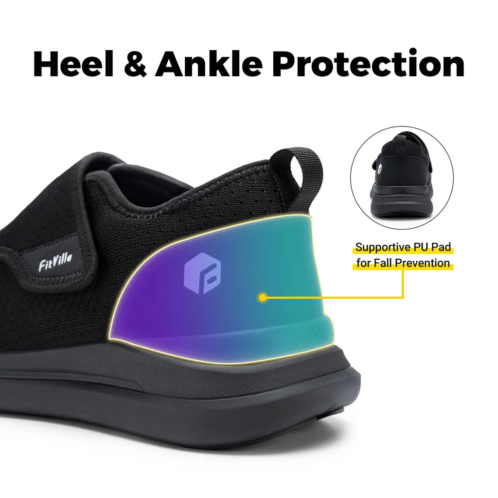 Men's Extra Wide Adjustable Walking Shoes – Roomy Comfort Fit