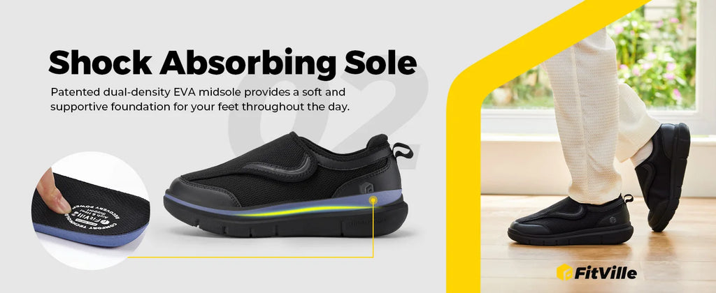Men's Extra Wide Adjustable Walking Shoes – Orthopedic Comfort Shoes
