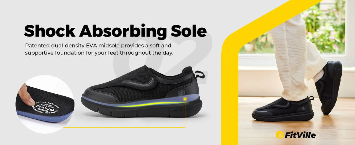 Men's Extra Wide Adjustable Walking Shoes – Orthopedic Comfort Shoes
