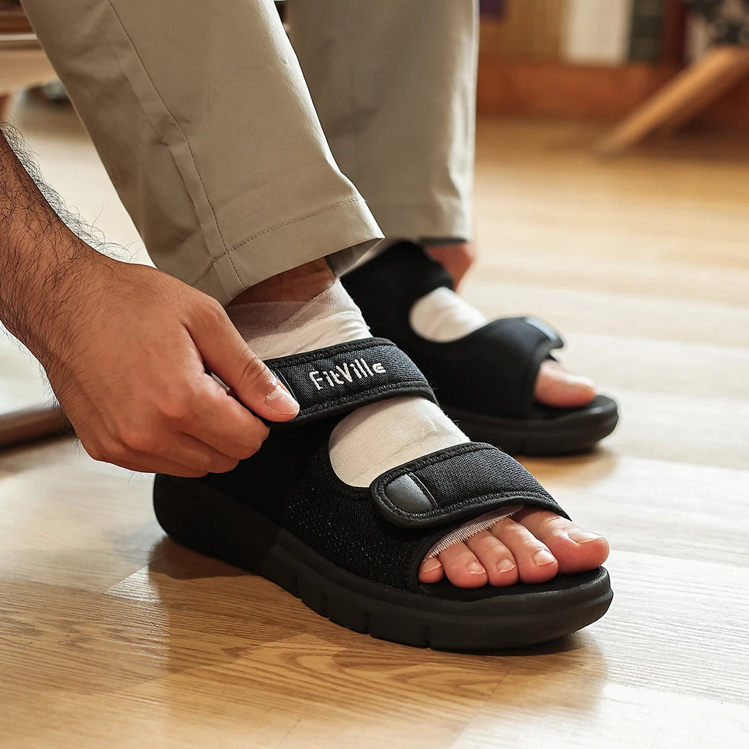 Men's Wide Summer Sandals – Lightweight Breathable Casual Shoes