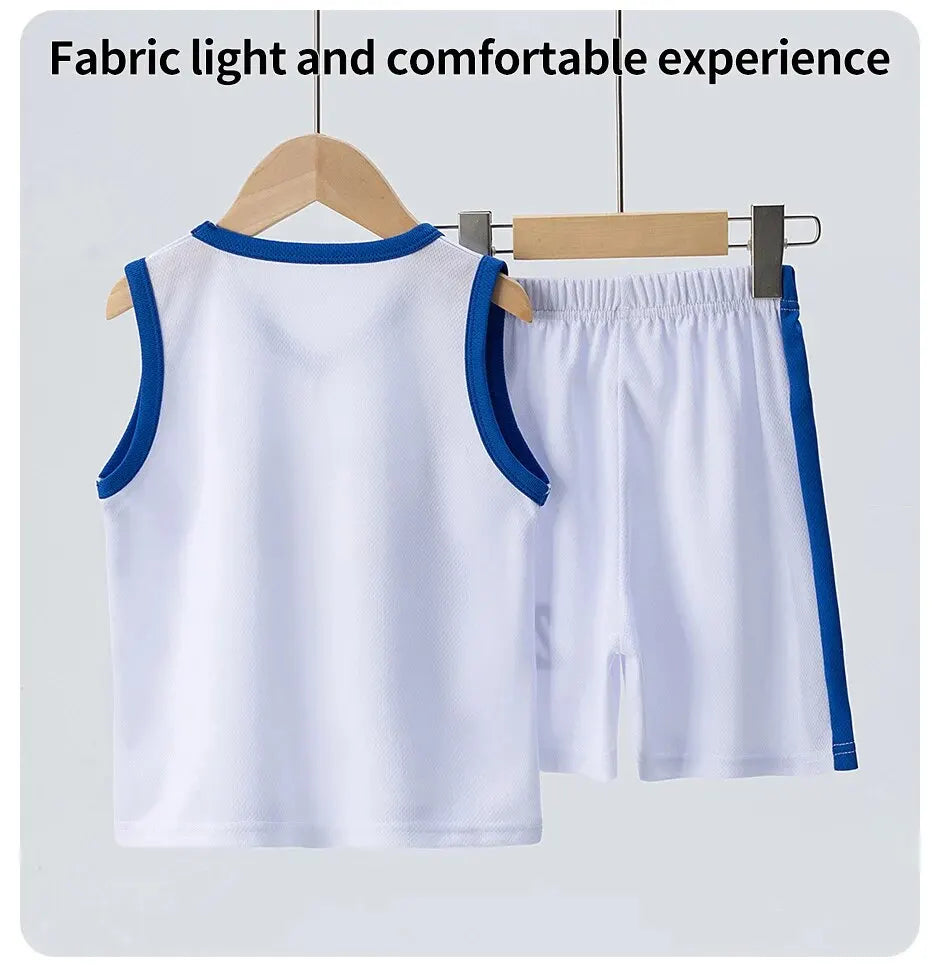 Kids Summer Sports Set – Sleeveless T-Shirt & Shorts 2/4 Piece