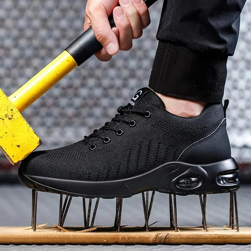 Men's Steel Toe Safety Shoes – Lightweight Breathable Work Sneakers