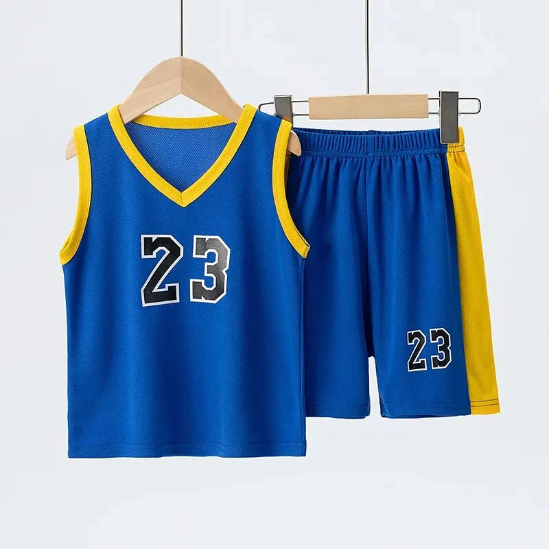 Kids Summer Sports Set – Sleeveless T-Shirt & Shorts 2/4 Piece
