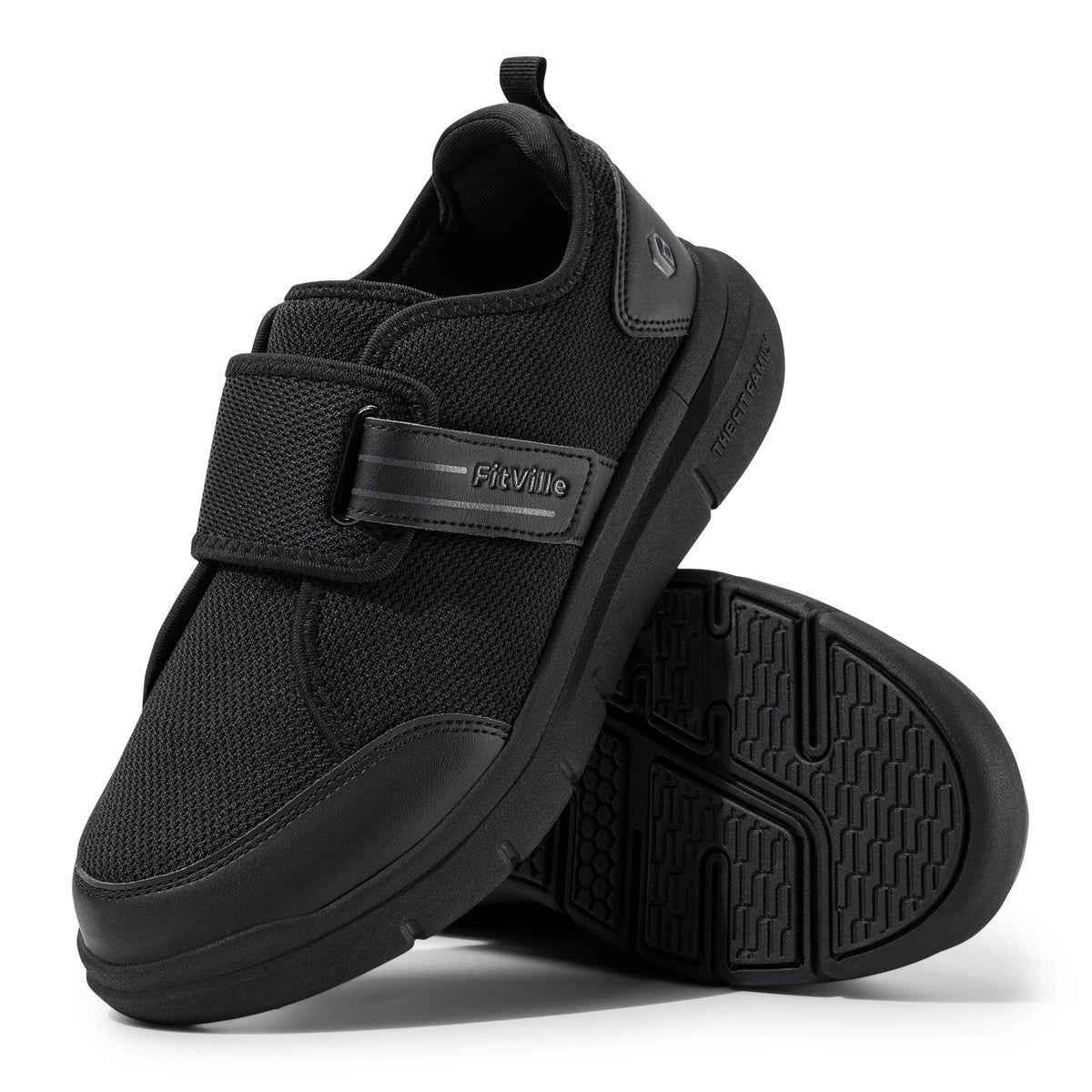 Men's Extra Wide Walking Shoes – Hook & Loop Adjustable Comfort Shoes