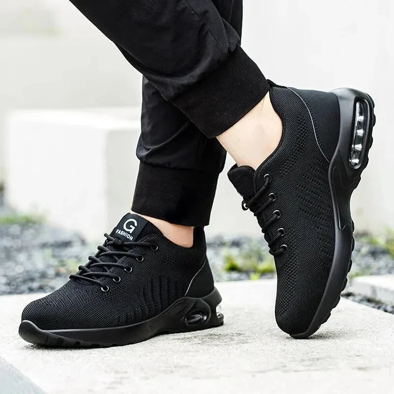 Men's Steel Toe Safety Shoes – Lightweight Breathable Work Sneakers