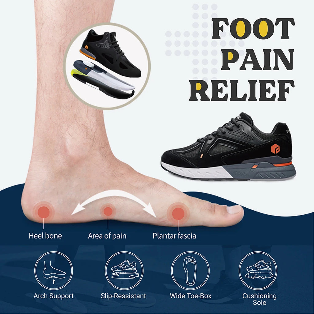 Men's Extra Wide Walking Shoes – Lightweight Arch Support Sneakers