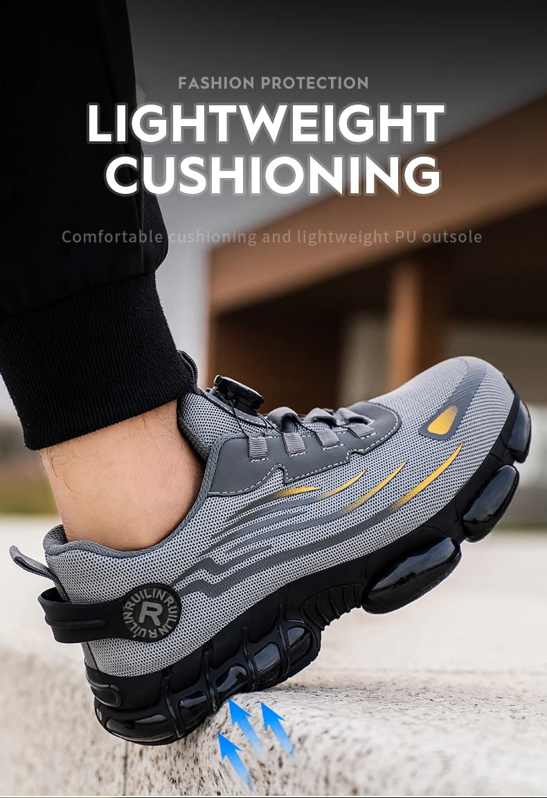 Men's Steel Toe Safety Shoes – Slip-Resistant Protective Work Sneakers