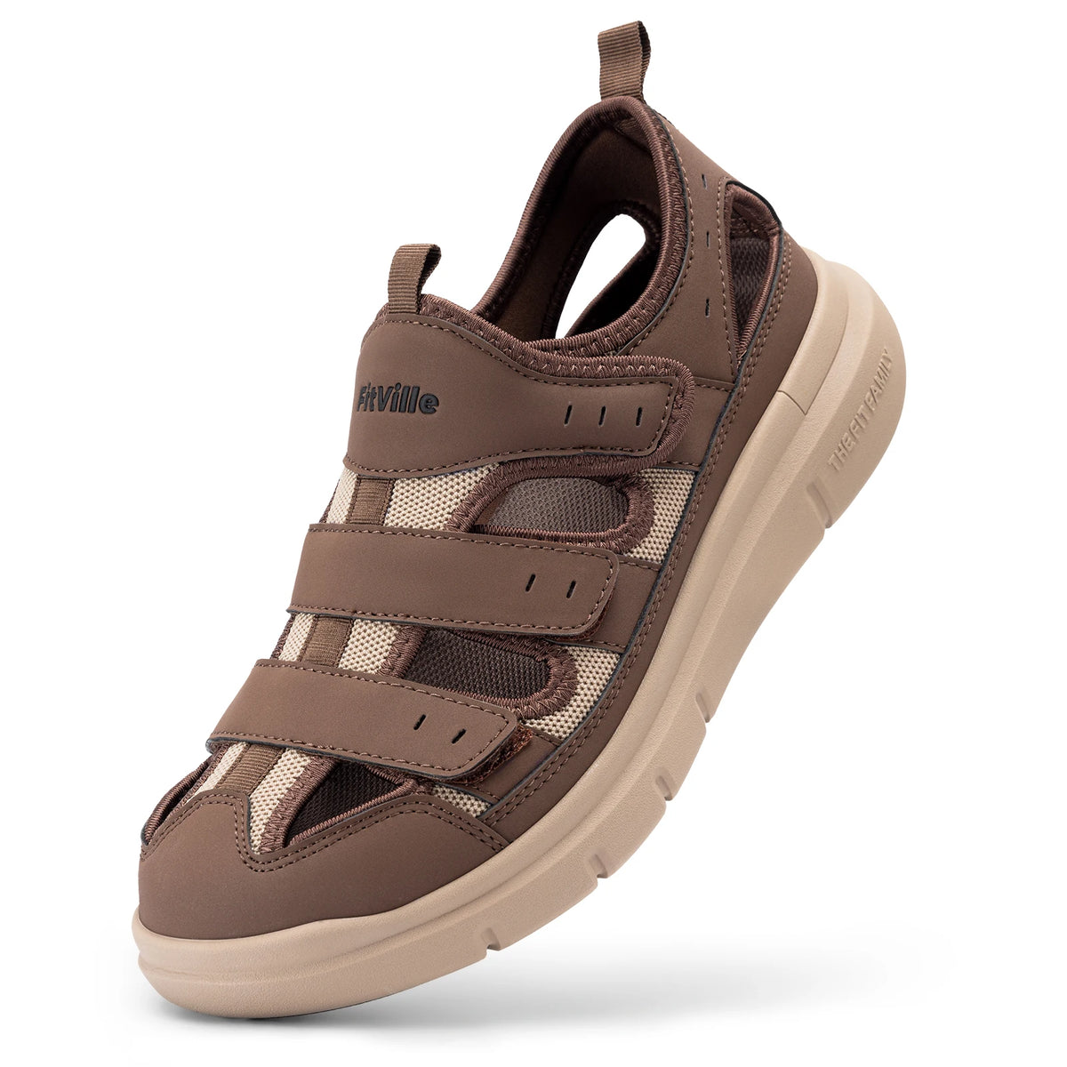 Men's Wide Fit Sandals – Lightweight Breathable Comfort Shoes with Arch Support