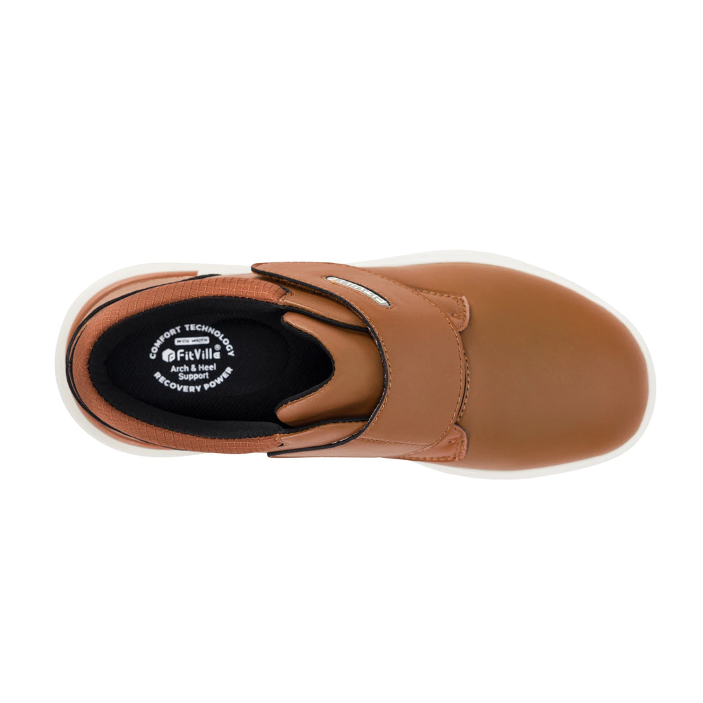 Men's Wide Leather Slip-On Shoes – Lightweight Non-Slip Comfort Shoes