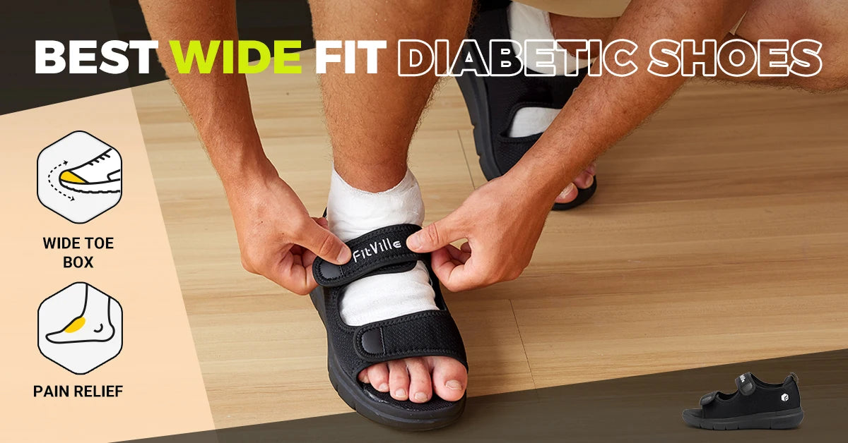 Men's Wide Summer Sandals – Lightweight Breathable Casual Shoes