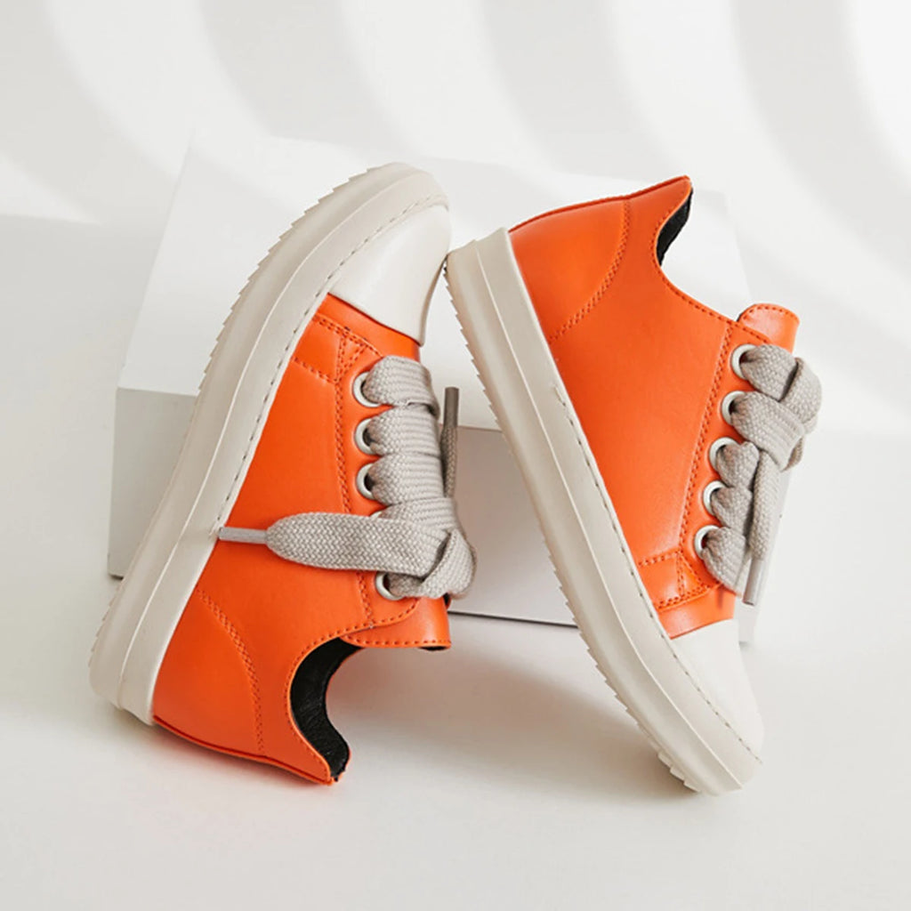 Men's Coarse Shoelaces, Low Cut Flat Bottom Casual Shoes, Minimalist College Style Sports Shoes