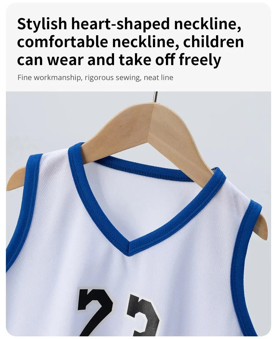 Kids Summer Sports Set – Sleeveless T-Shirt & Shorts 2/4 Piece