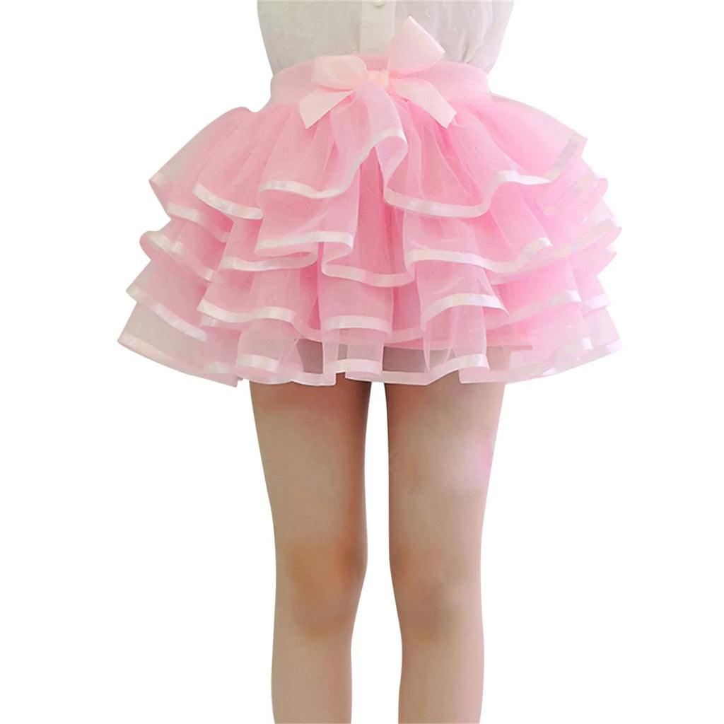 Girls Tulle Tutu Skirt – Layered Princess Party Skirt