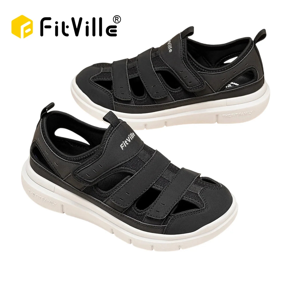 Men's Wide Fit Sandals – Lightweight Breathable Comfort Shoes with Arch Support