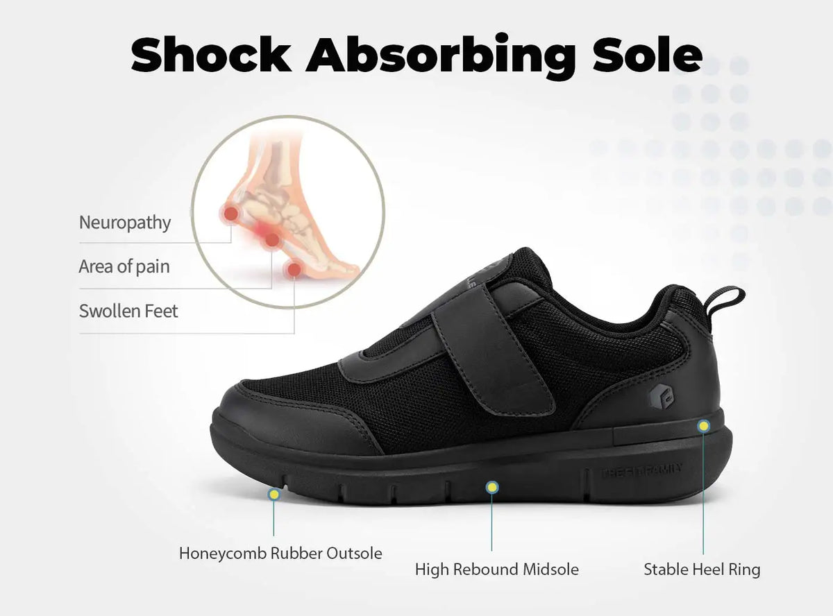 Men's Extra Wide Walking Shoes – Lightweight Casual Comfort Shoes