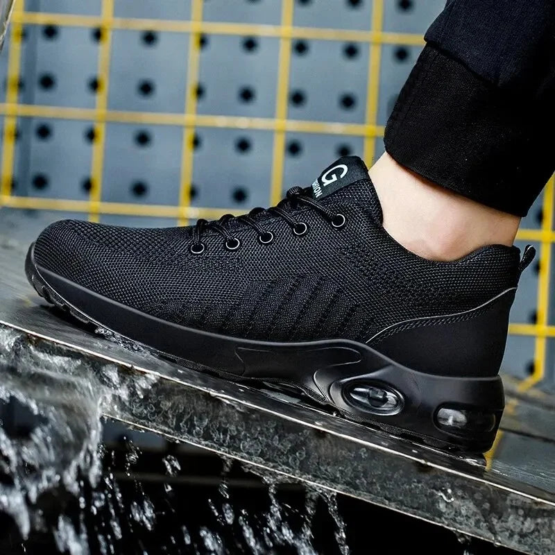 Men's Steel Toe Safety Shoes – Lightweight Breathable Work Sneakers