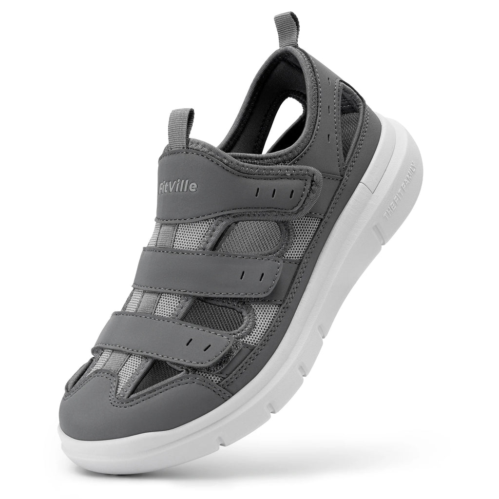 Men's Wide Fit Sandals – Lightweight Breathable Comfort Shoes with Arch Support