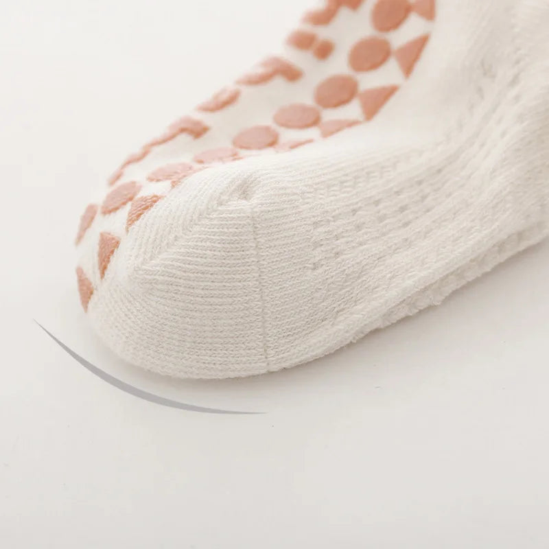 Baby Toddler Cotton Non-Slip Socks – 6-Pair Set for Boys & Girls