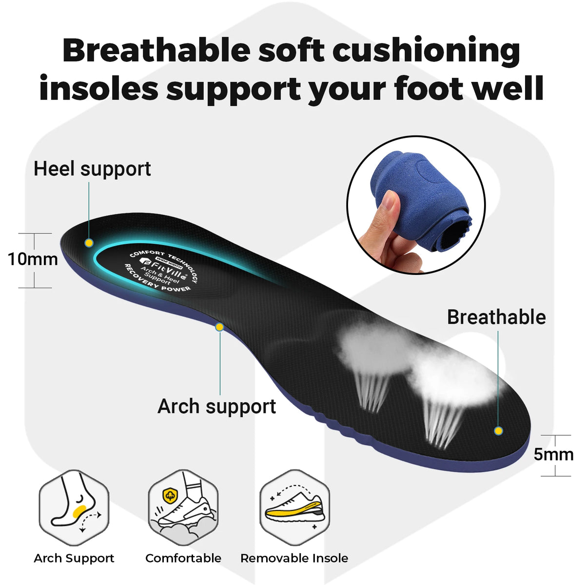 Men's Wide Fit Sandals – Lightweight Breathable Comfort Shoes with Arch Support