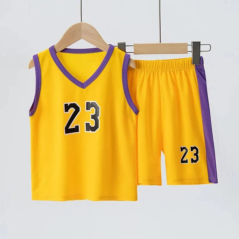 Kids Summer Sports Set – Sleeveless T-Shirt & Shorts 2/4 Piece