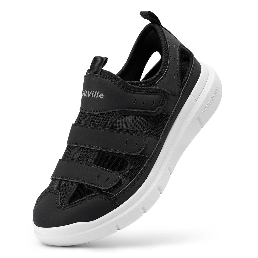 Men's Wide Fit Sandals – Lightweight Breathable Comfort Shoes with Arch Support