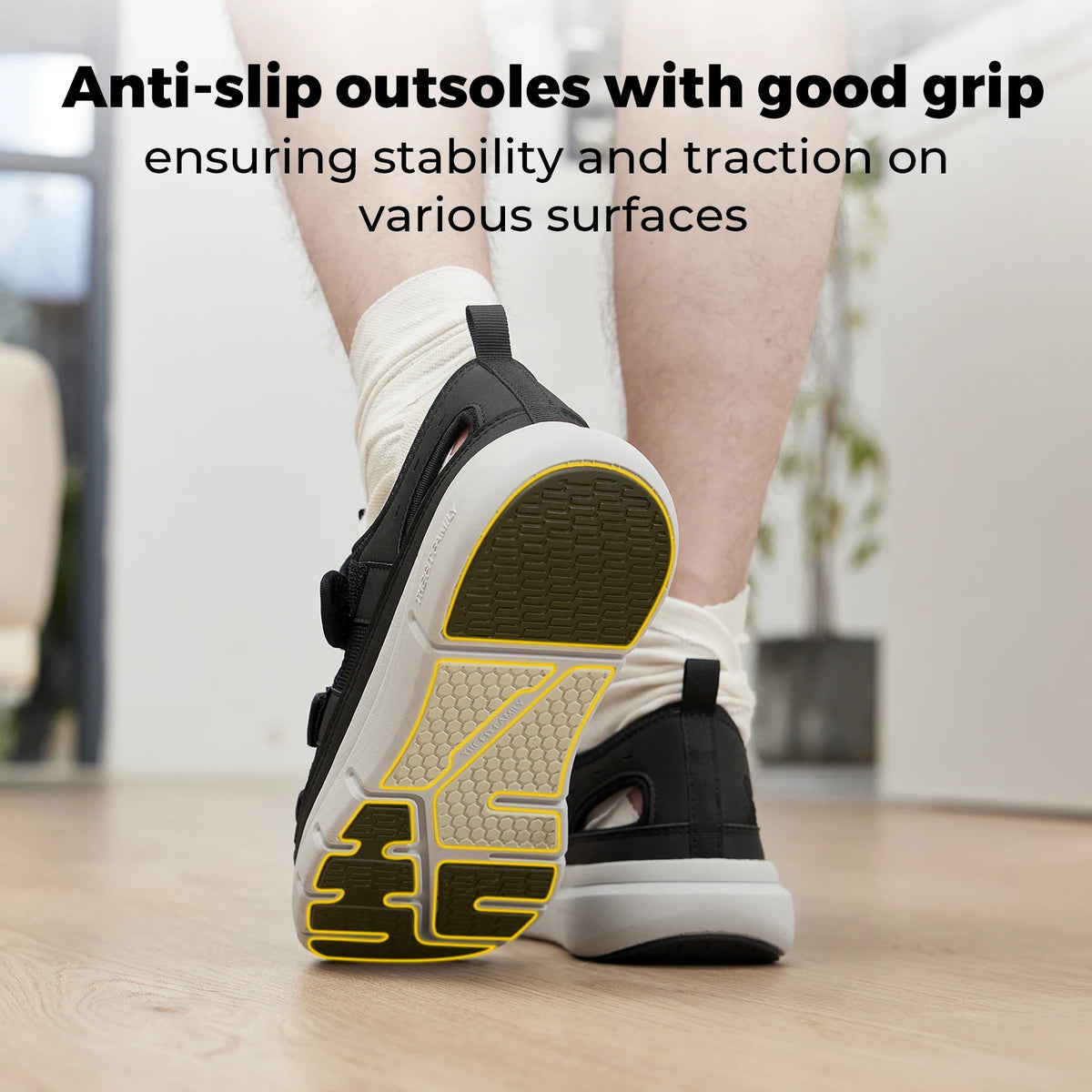Men's Wide Fit Sandals – Lightweight Breathable Comfort Shoes with Arch Support