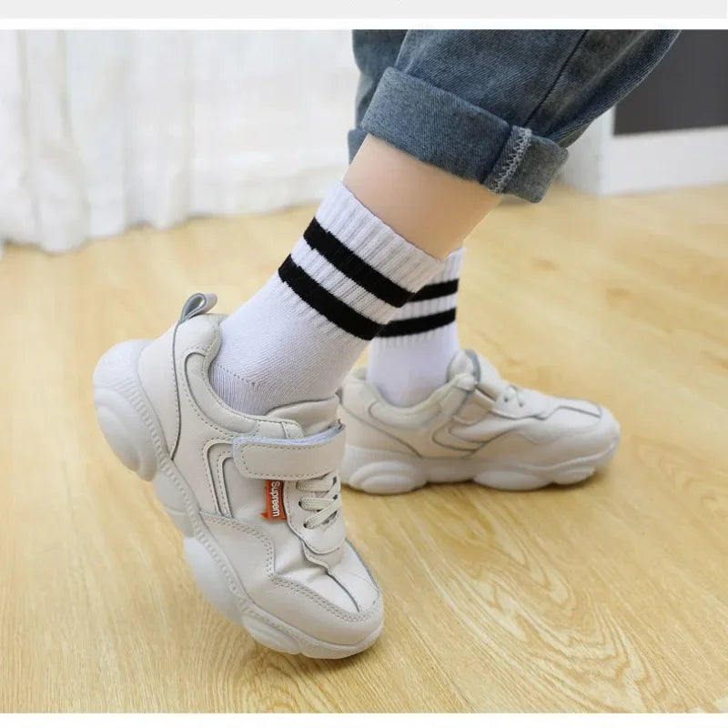 Kids Cotton School Socks – 5-Pair Set for Boys & Girls
