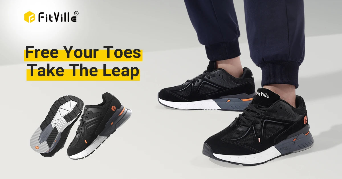 Men's Extra Wide Walking Shoes – Lightweight Arch Support Sneakers