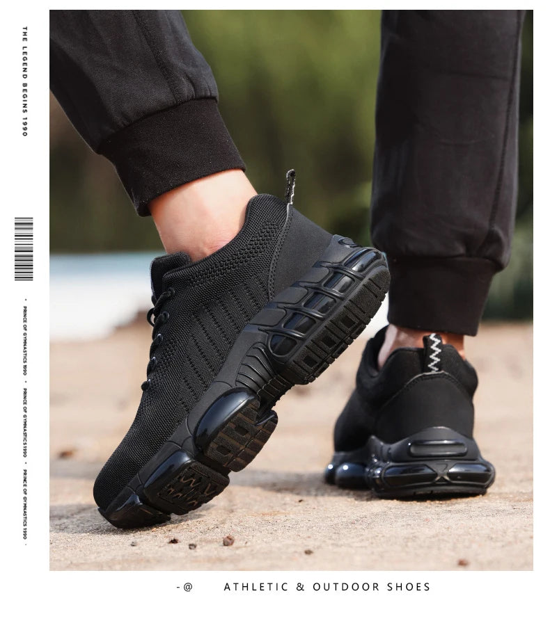 Men's Steel Toe Safety Shoes – Lightweight Breathable Work Sneakers