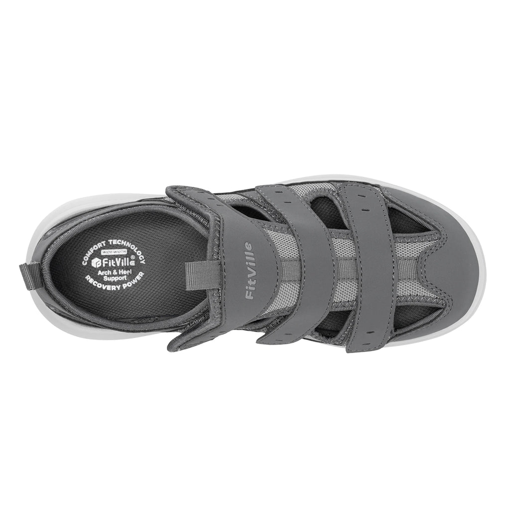 Men's Wide Fit Sandals – Lightweight Breathable Comfort Shoes with Arch Support