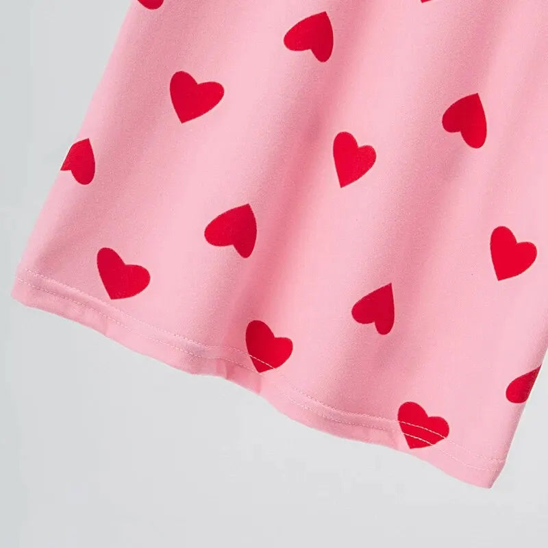 Girls Summer 3-Piece Pajama Set – Short Sleeve Top & Shorts
