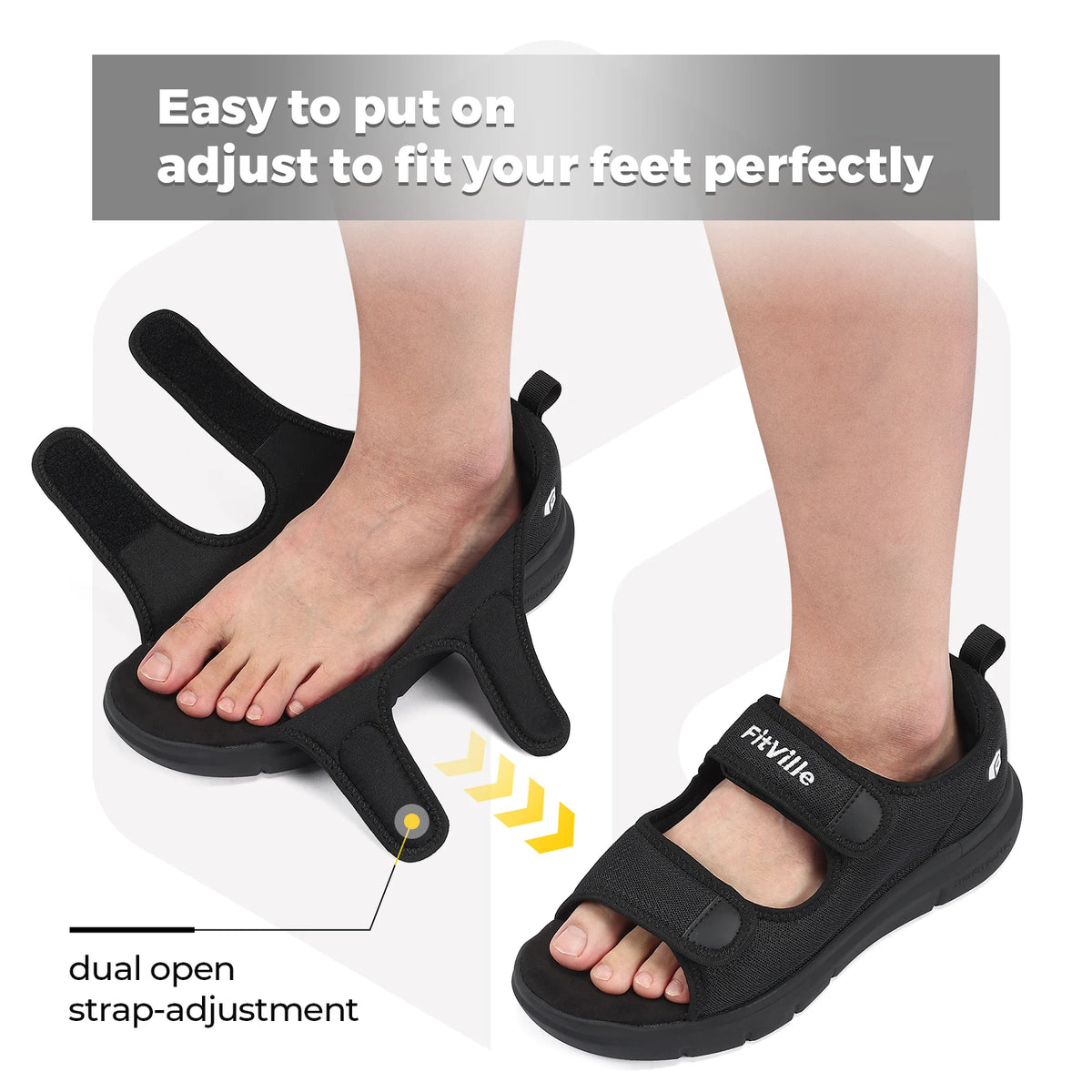 Men's Wide Summer Sandals – Lightweight Breathable Casual Shoes
