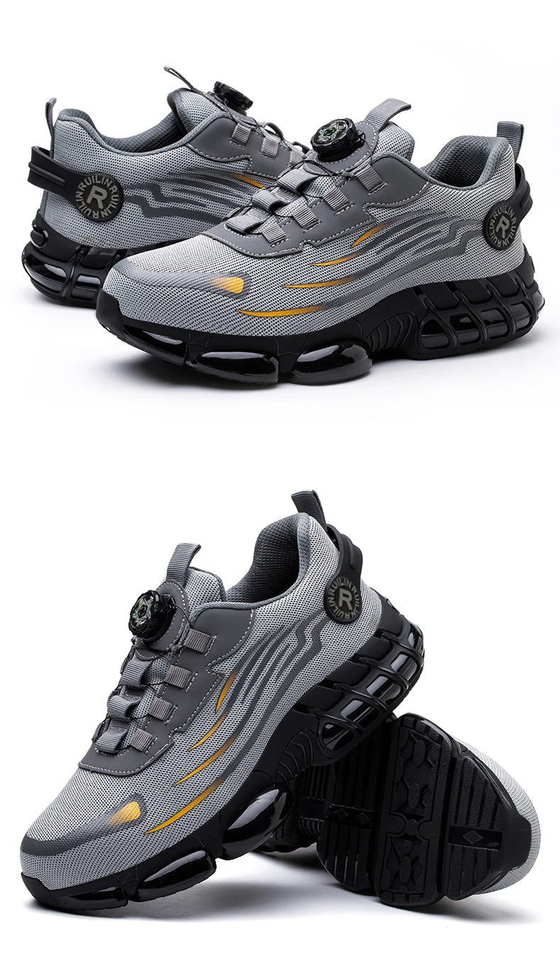 Men's Steel Toe Safety Shoes – Slip-Resistant Protective Work Sneakers