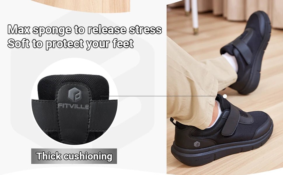Men's Extra Wide Walking Shoes – Lightweight Casual Comfort Shoes