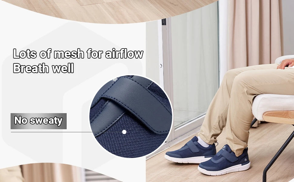 Men's Extra Wide Walking Shoes – Lightweight Casual Comfort Shoes