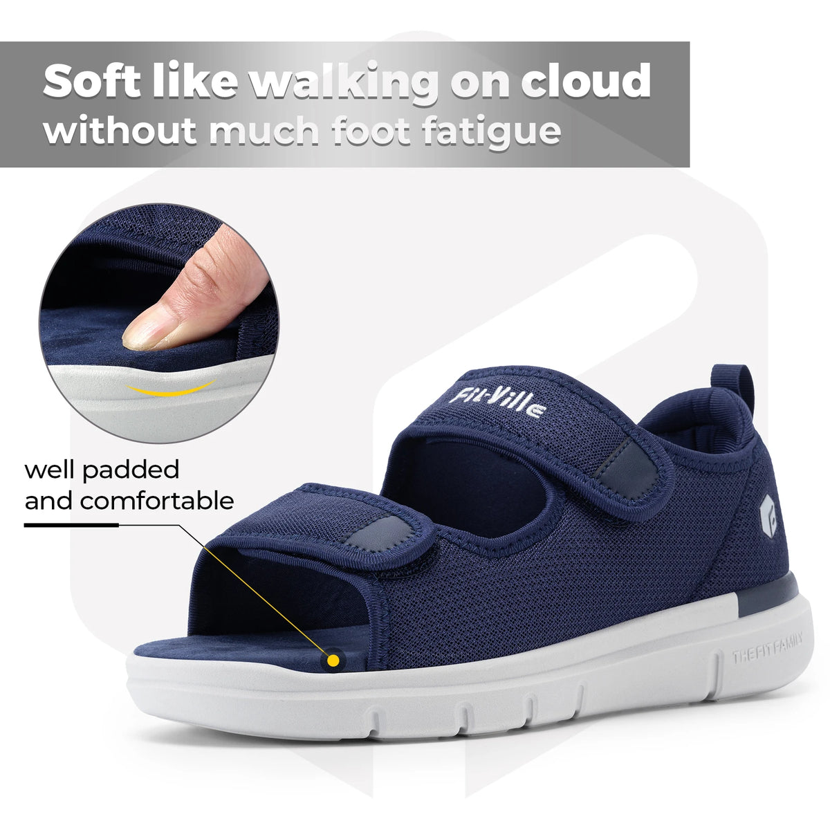 Men's Wide Summer Sandals – Lightweight Breathable Casual Shoes