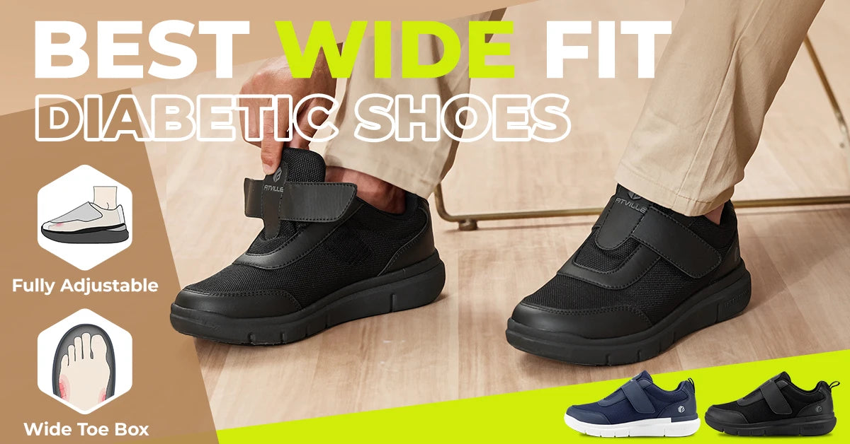 Men's Extra Wide Walking Shoes – Lightweight Casual Comfort Shoes
